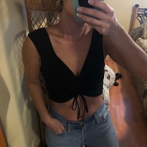 Free People Tie front top